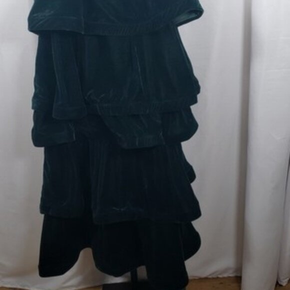 Buru‎ Teagan Deep Green Velvet Convertible Mini to Maxi Dress - SZ XS/S - NWOT - Picture 10 of 14